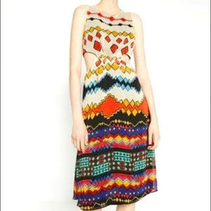 Zara Trafaluc geo cut-out Dress, L